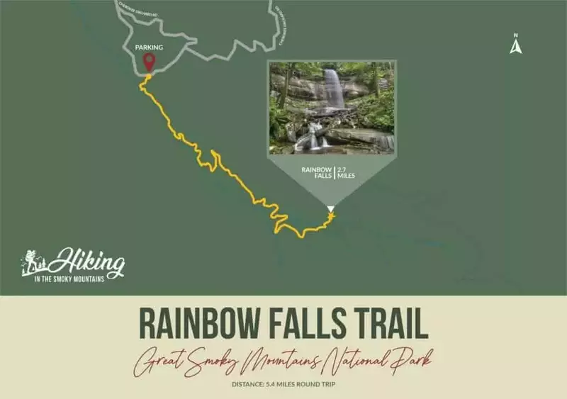 rainbow falls trail map