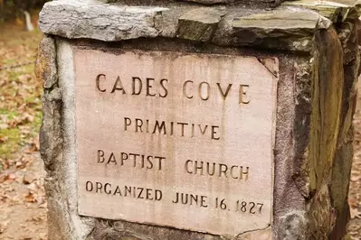 primitive baptist church along the cades cove loop road