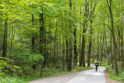 biking in cades cove