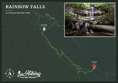 rainbow falls trailhead map