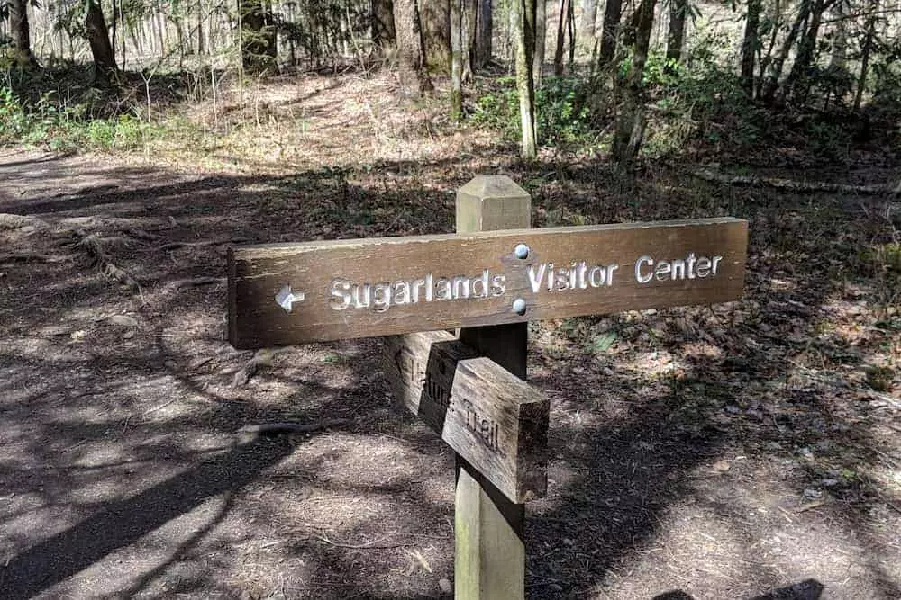 Sugarlands Visitor Center Sign