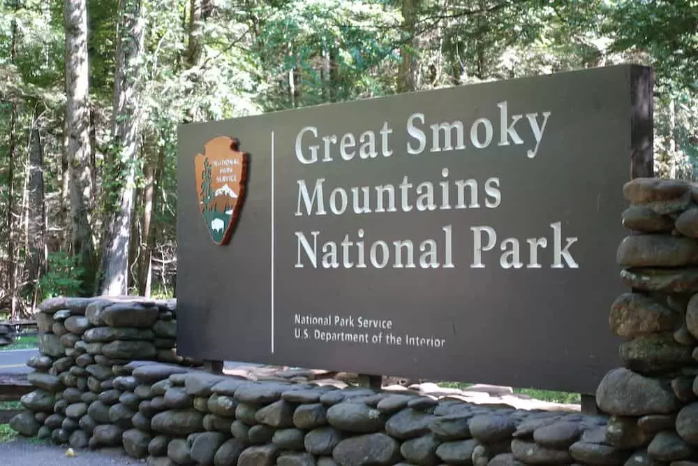 National park sign