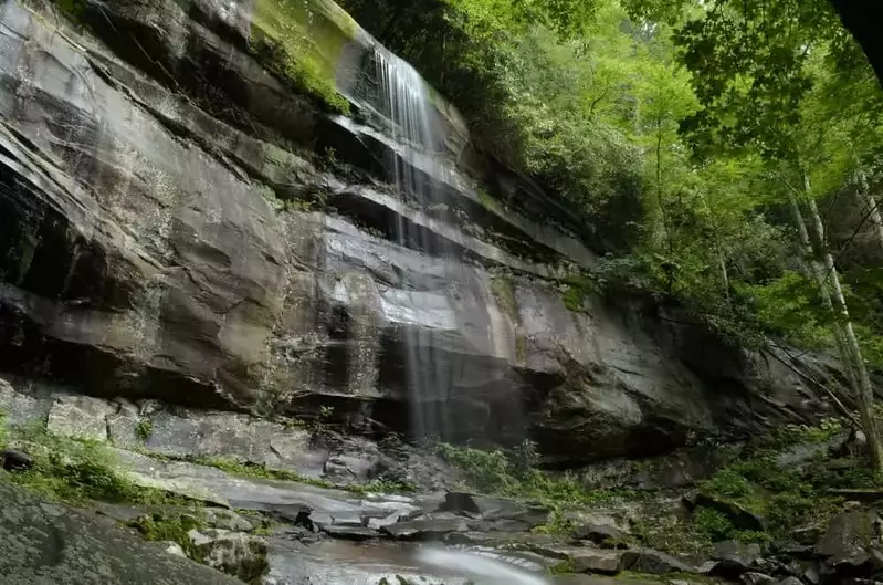 rainbow falls in the Smoky Mountains