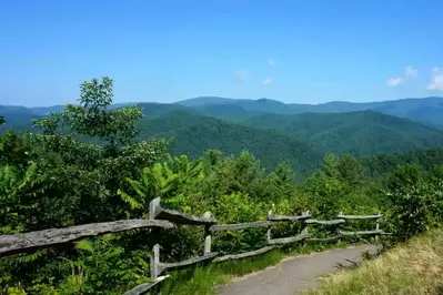 scenic overlook in Cataloochee Valley