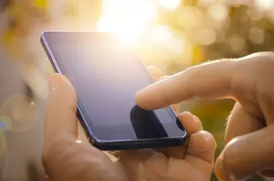 person holding a cell phone