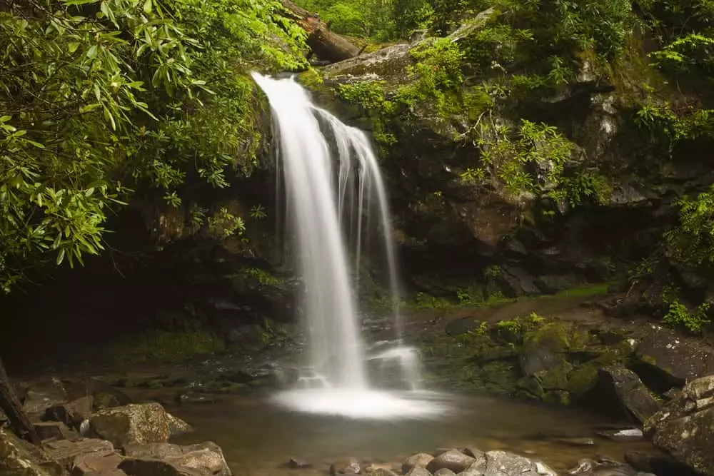 Grotto Falls waterfall