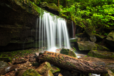 waterfall in smoky mountains