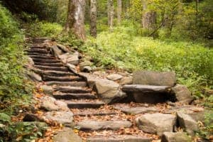 stone stairs on hiking trail