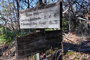 old sugarlands trail sign